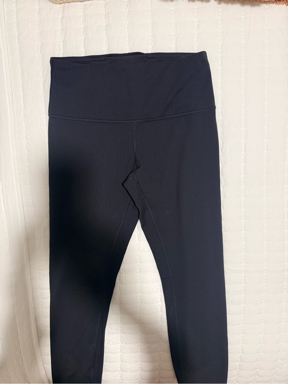 lululemon athletica Black Ribbed Track Joggers
